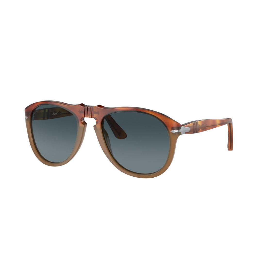Persol 0Po0649 Rounded Tortoiseshell Sunglasses With Keyhole Bridge