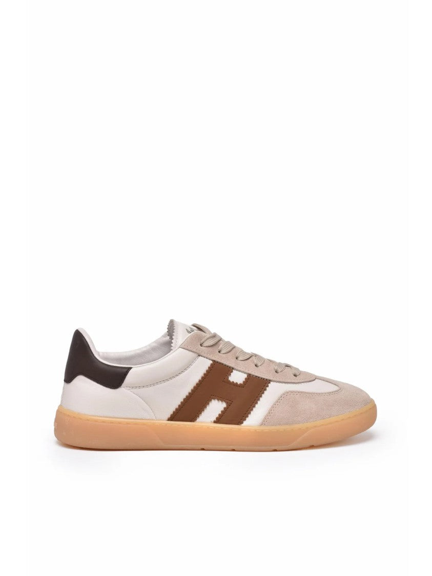 Hogan White Leather Logo Sneakers