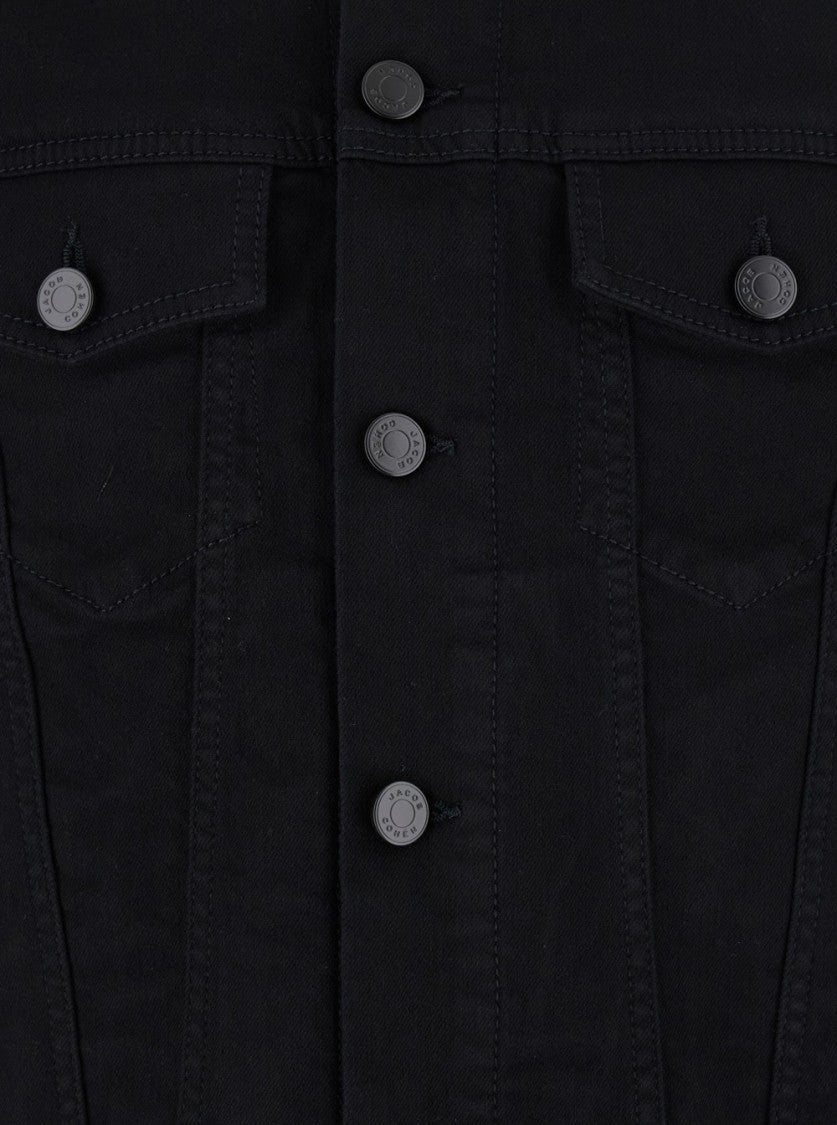 Jacob Cohen Brad' Black Jacket With Classic Collar