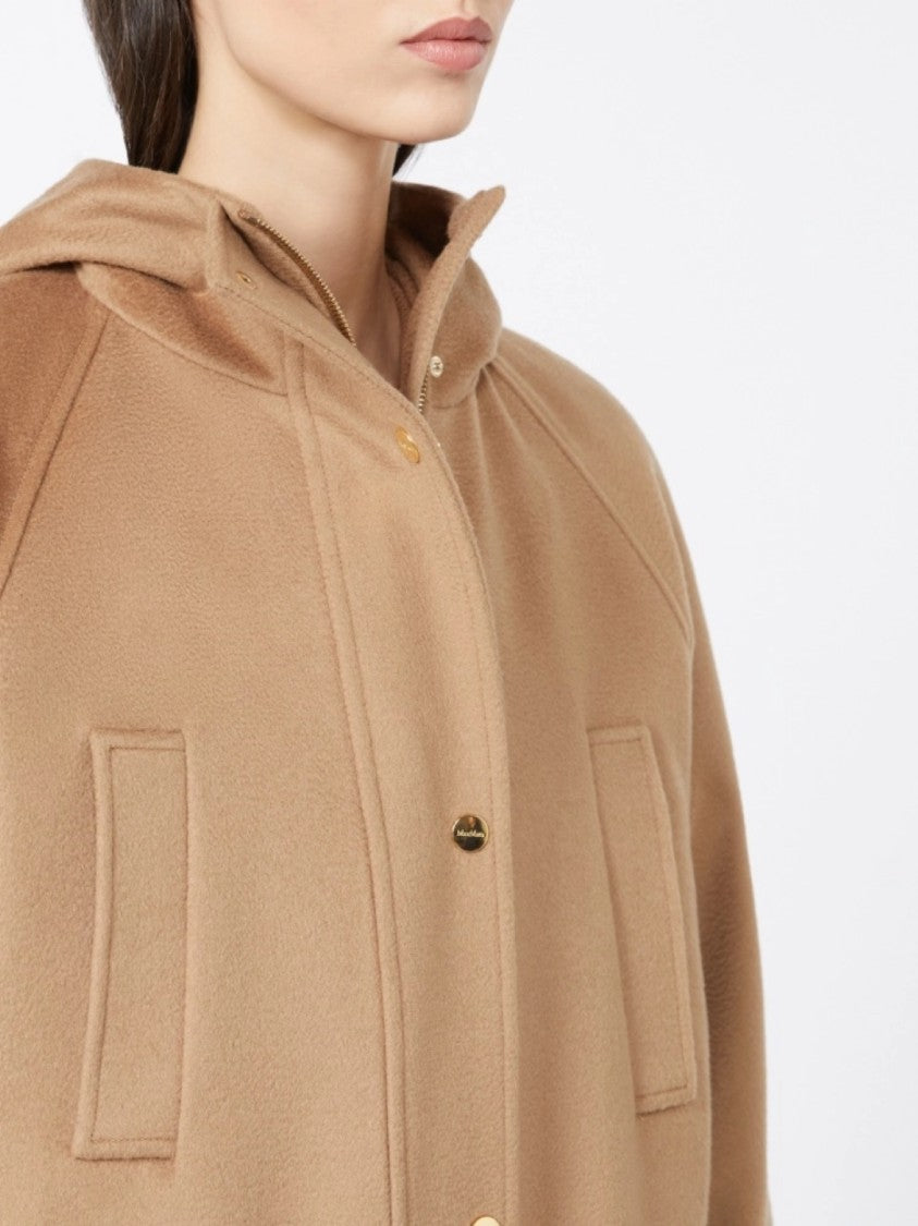 Max Mara Contemporary Camel Coat With Hood