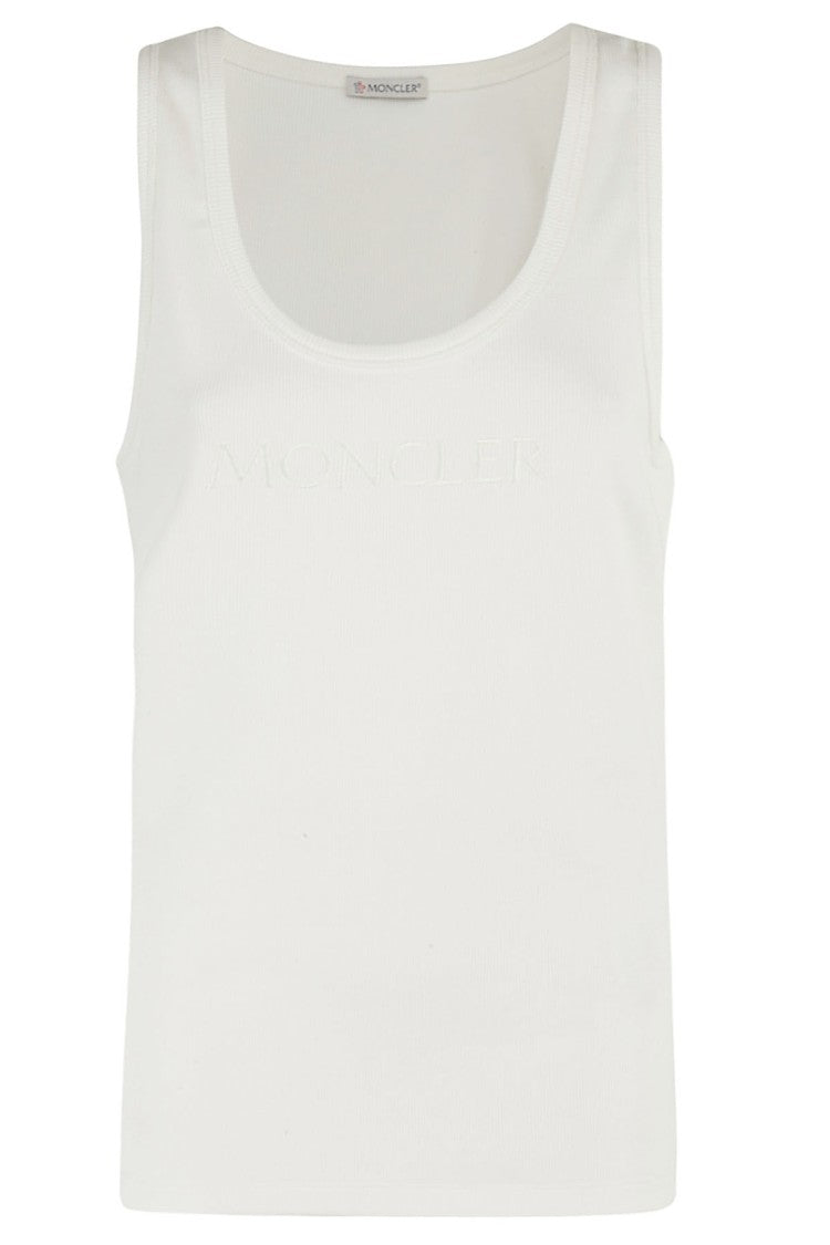Moncler Fitted Jersey Top With Round Neckline