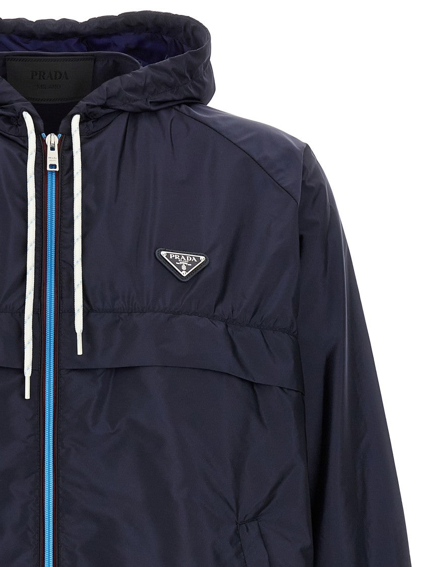 Prada Re-Nylon Blouson With Adjustable Drawstring Features
