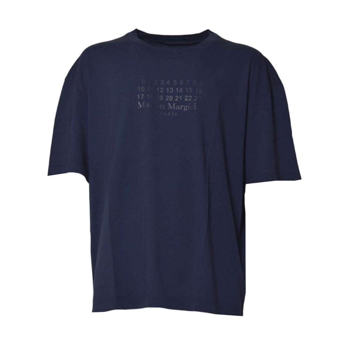 Maison Margiela Relaxed-Fit Deep Blue T-Shirt With Minimalist Design