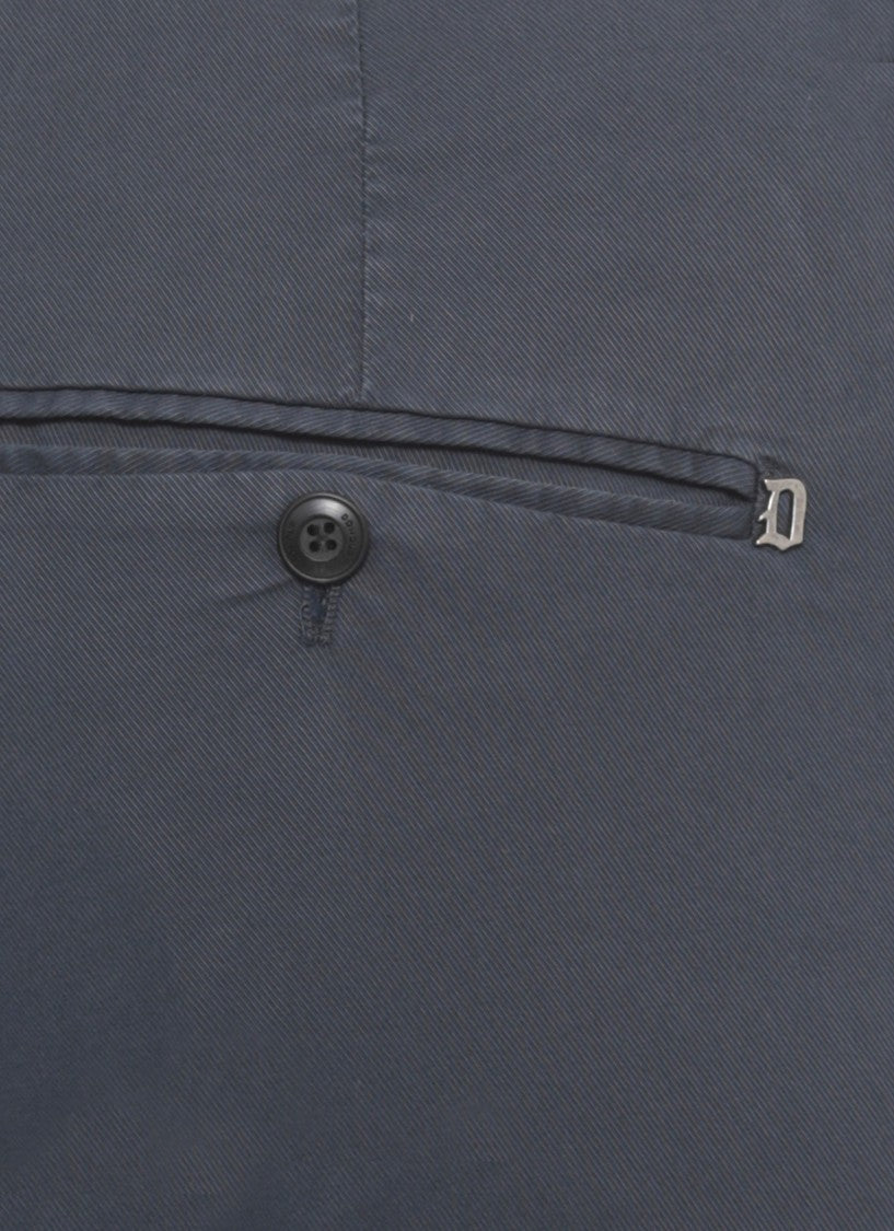 Dondup Blue Gaubert Cotton Chino Pants