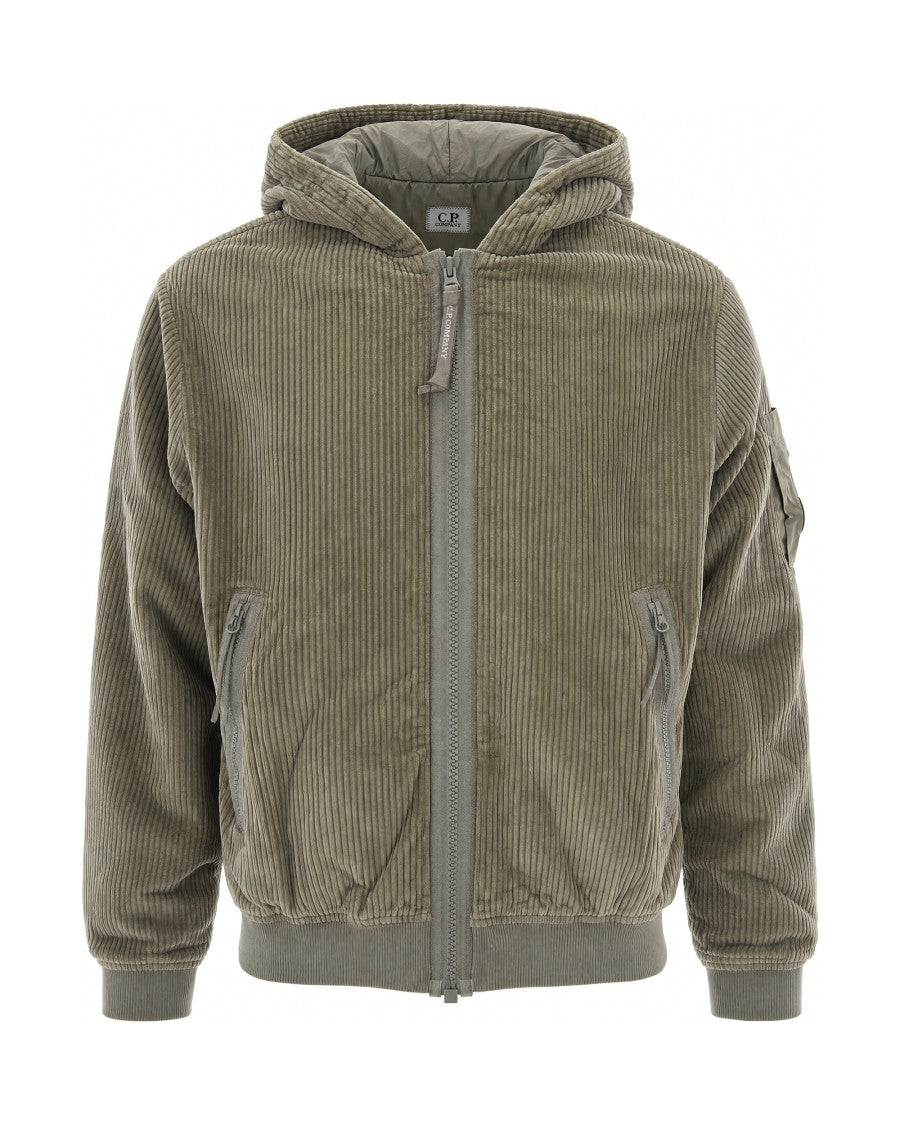 C.P. Company Fallen Rock Hooded Corduroy Full-Zip Jacket