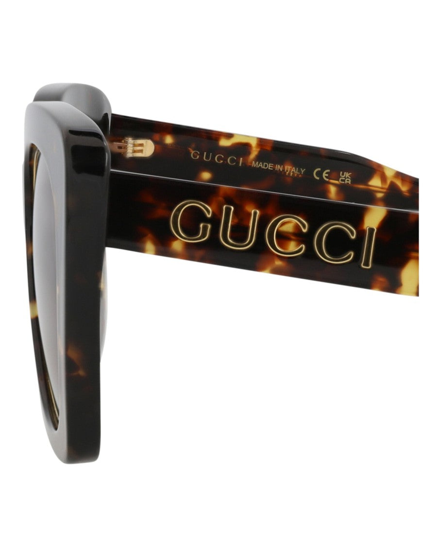 Gucci Tortoiseshell Square-Frame Acetate Sunglasses With Saddle Bridge