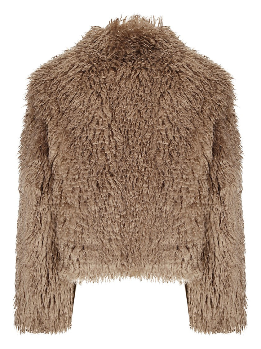 Stand Studio Cropped Faux Fur Jacket