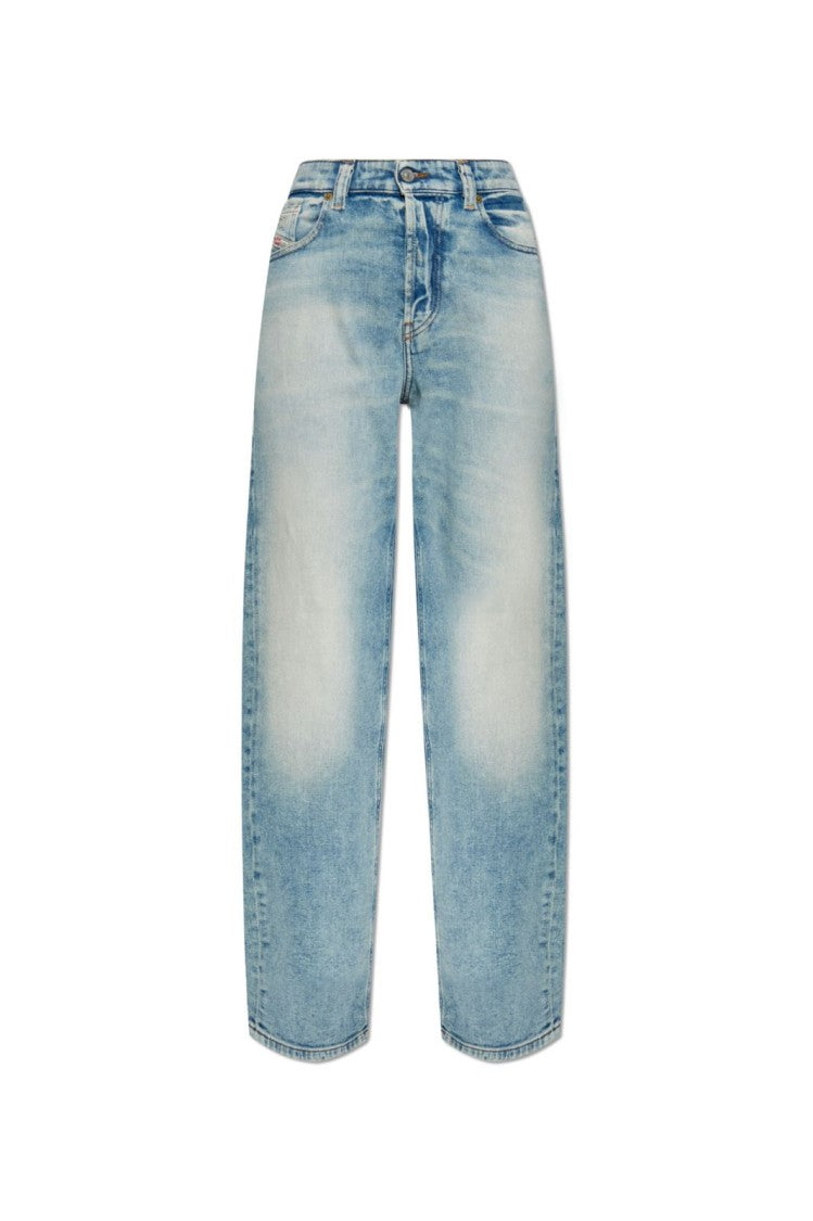 Diesel Straight-Leg Denim Pants With Distressed Detailing