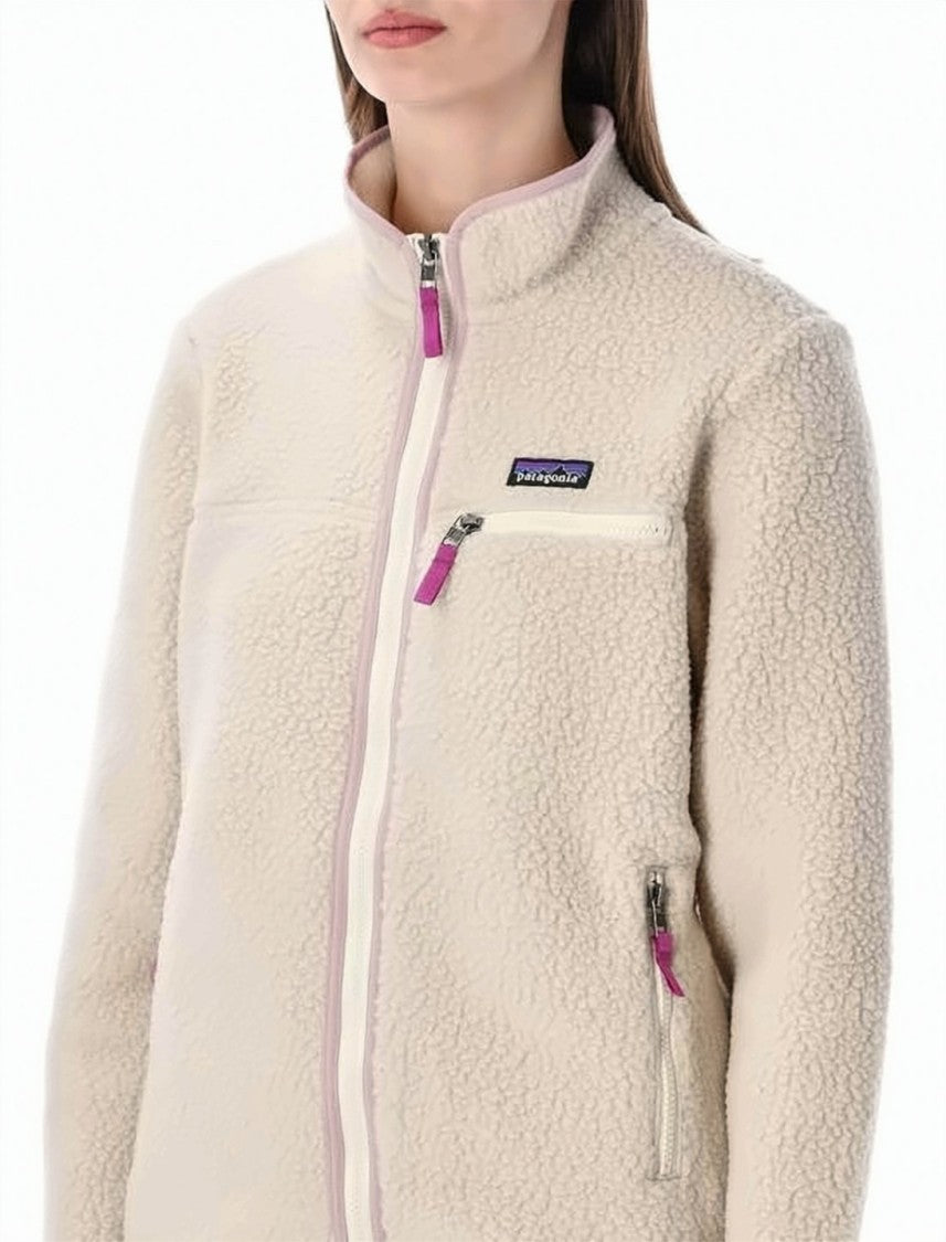 Patagonia Textured Plush Fleece Jacket With Stand Collar