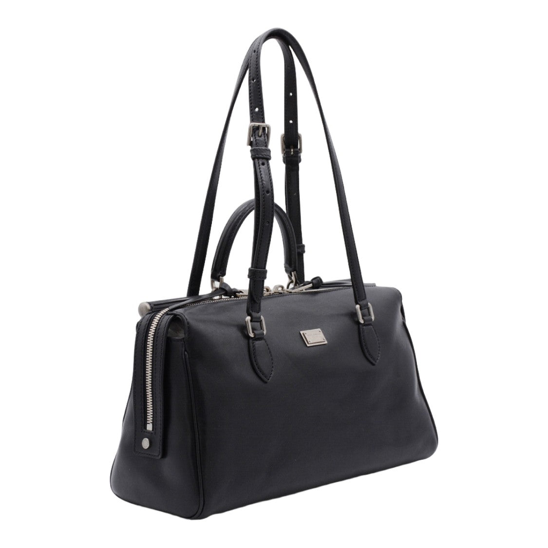 Dolce & Gabbana Sleek Black Handbag With Dual Handles