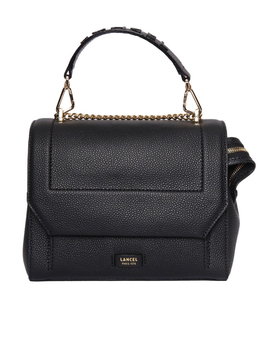 Lancel Medium Flap Closure Calfskin Leather Bag