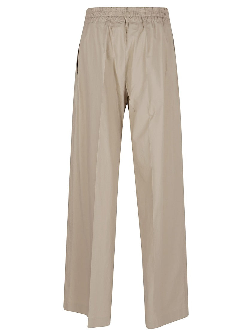 Parosh Straight-Leg Trousers With High Waist And Polished Draping