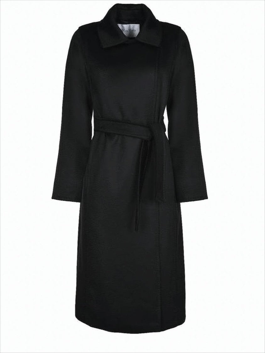 Max Mara Knee-Length Camel Wool Coat