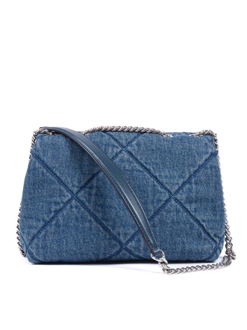 Tory Burch Kira Diamond Quilt Denim Shoulder Bag