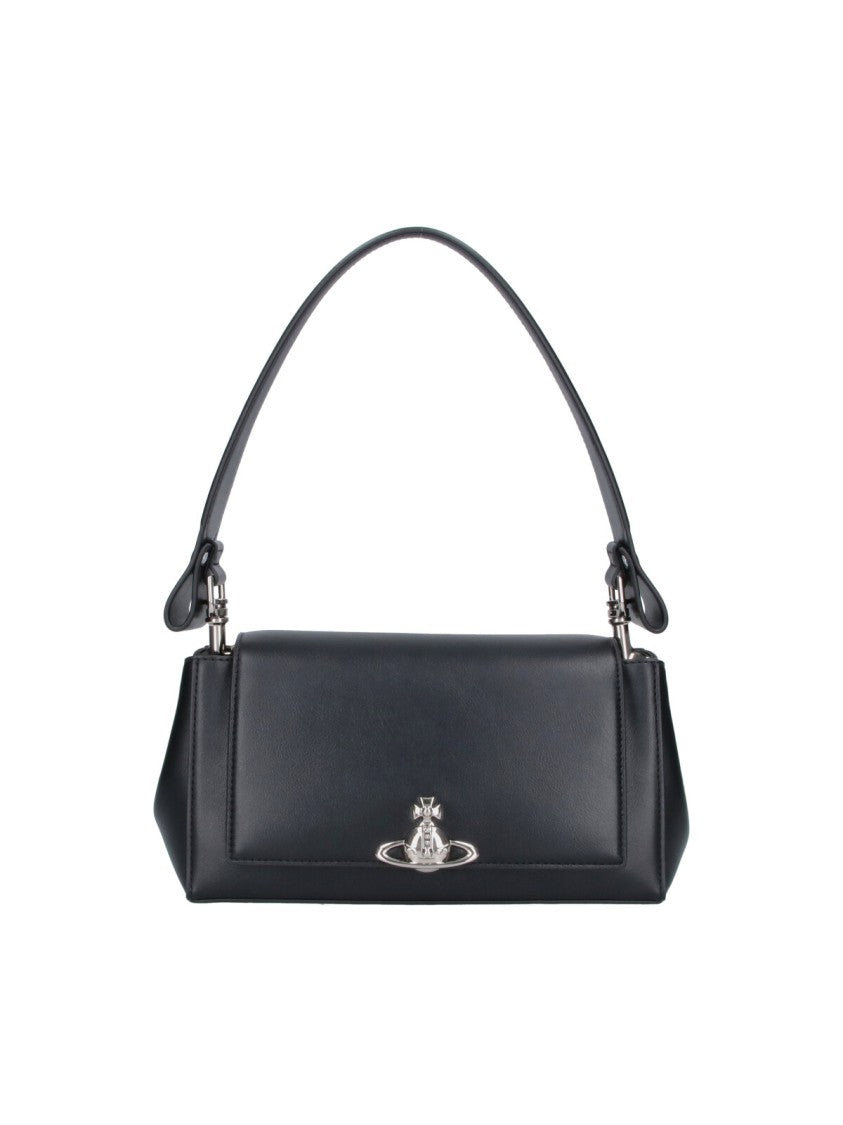 Vivienne Westwood Black Hazel Faux Leather Shoulder Bag