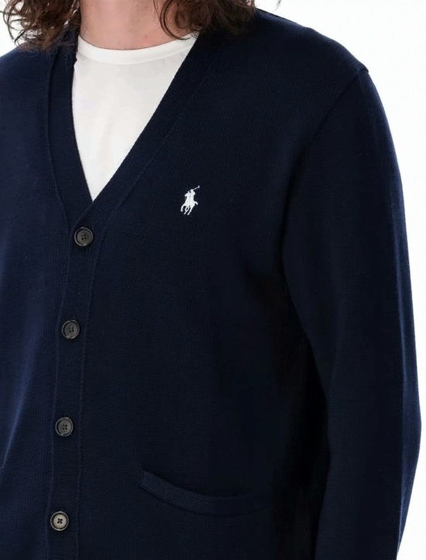 Polo Ralph Lauren Classic V-Neck Cardigan With Button-Down Front