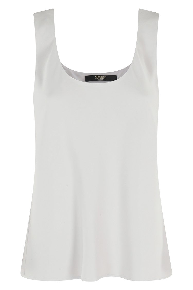 Seventy Gray U-Neck Viscose Tank Top