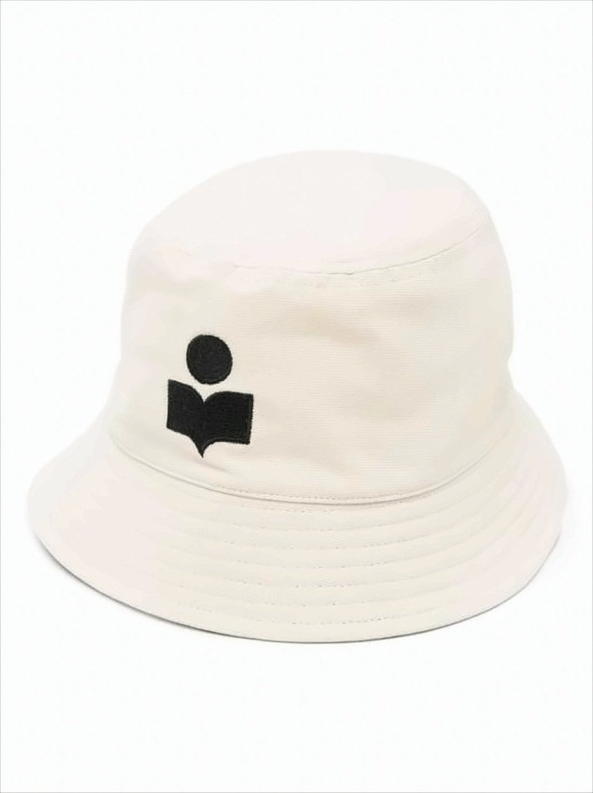 Isabel Marant Bucket Hat With Embroidered Logo And Textured Finish