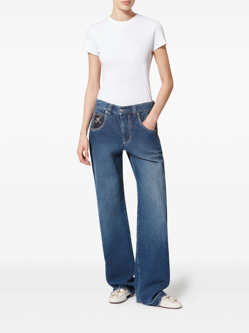 Isabel Marant Blue Jeyda Wide-Leg Denim Pants