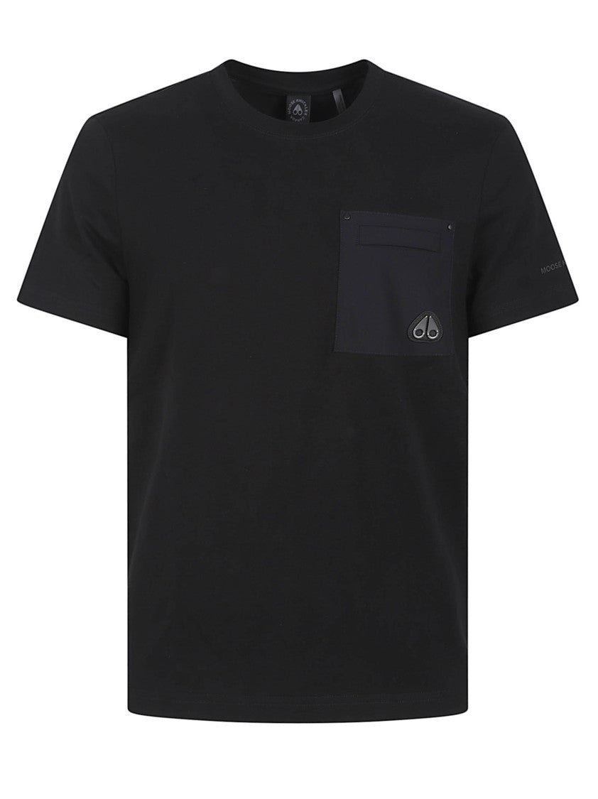 Moose Knuckles Pima Cotton Crew Neck T-Shirt With Logo Detail