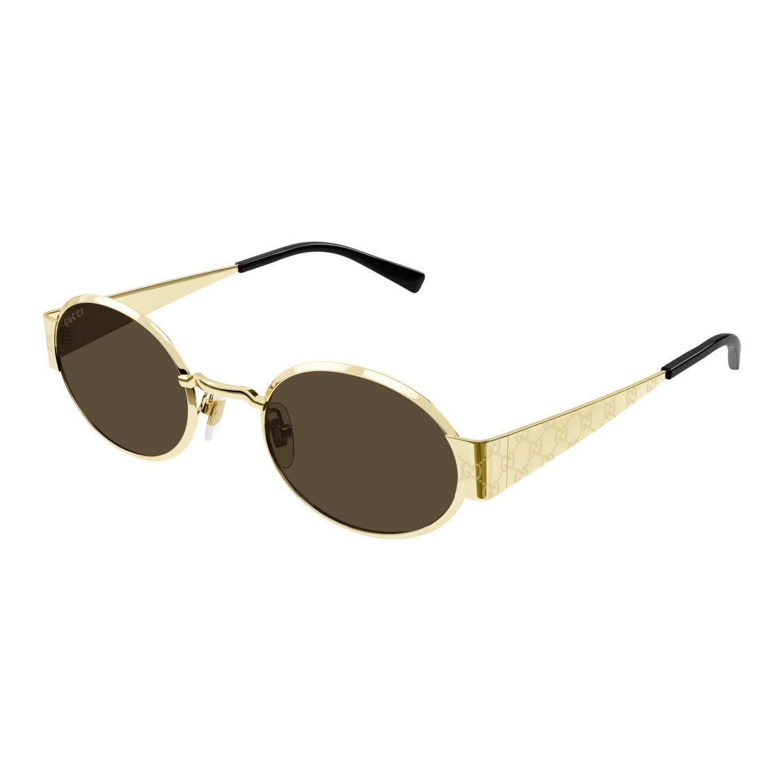 Gucci Gg1854s Oval Gold Metal Frame Sunglasses