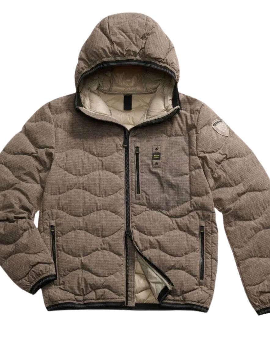 Blauer Wave-Quilted Water-Repellent Bomber Jacket