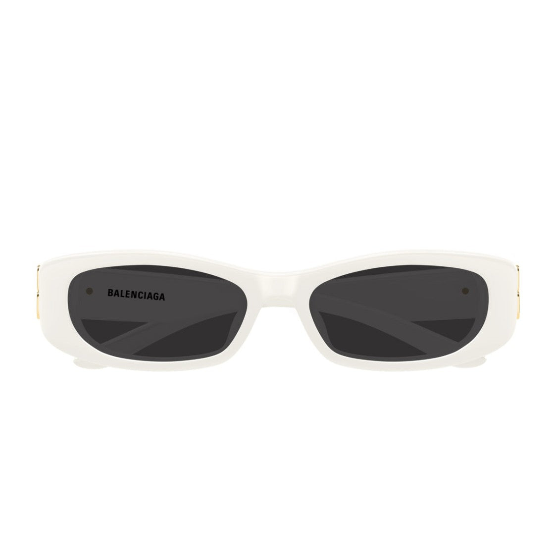 Balenciaga Everyday Rectangular White Grey Recycled Acetate Sunglasses