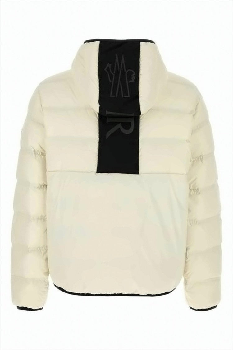 Moncler Quilted Down Jacket With Hood And Contrasting Trim