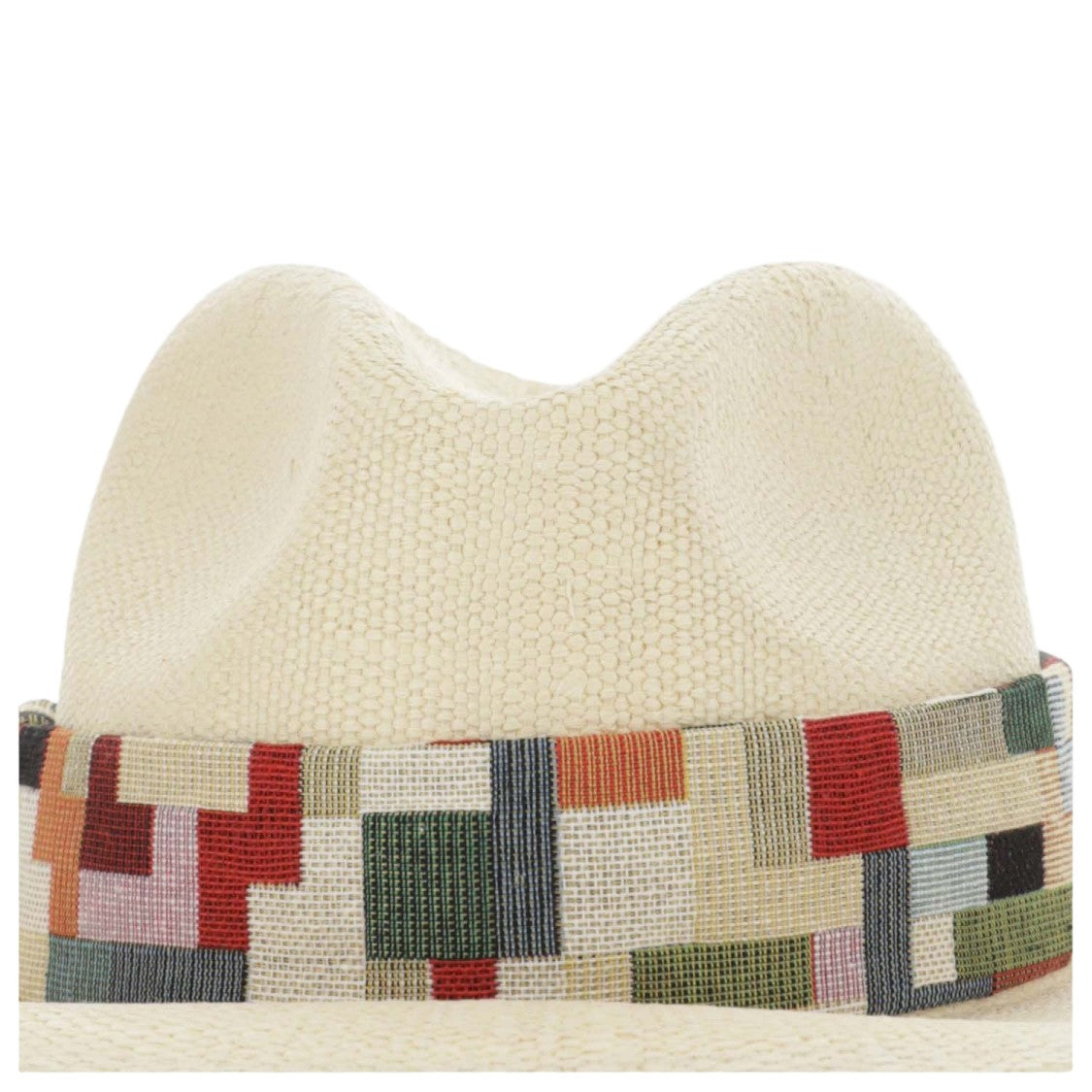 Alexia Alvarez De Toledo Panama Hat With Geometric Pattern