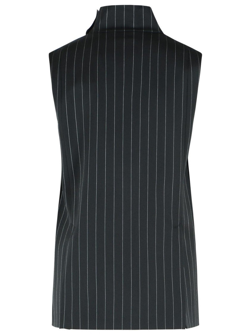 Sportmax 'Albata' Sleeveless Black Wool Top