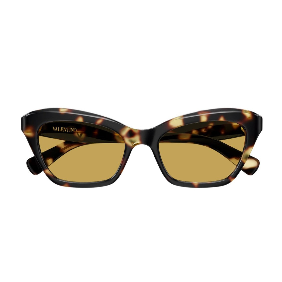 Valentino Havana Linea V Logo Recycled Acetate Cat-Eye Sunglasses