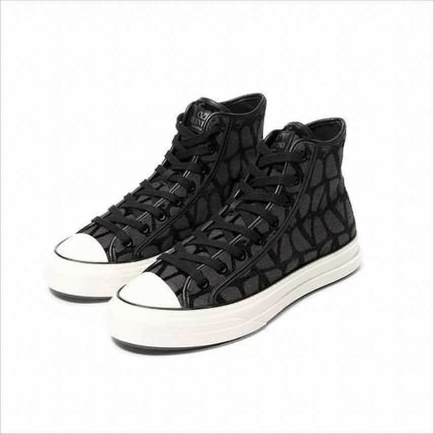 Valentino Garavani High-Top Sneakers With Abstract Pattern And Rubber Sole