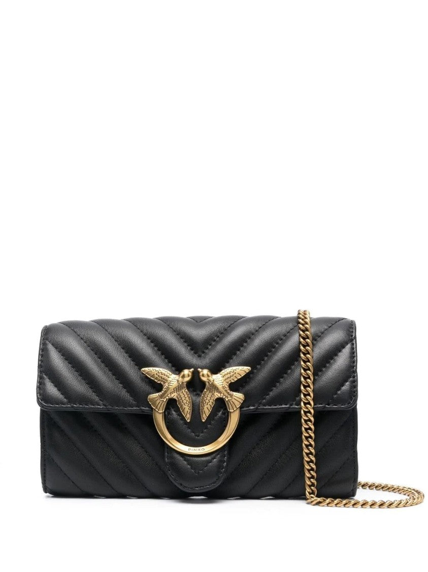 Pinko Quilted Black Love One Wallet
