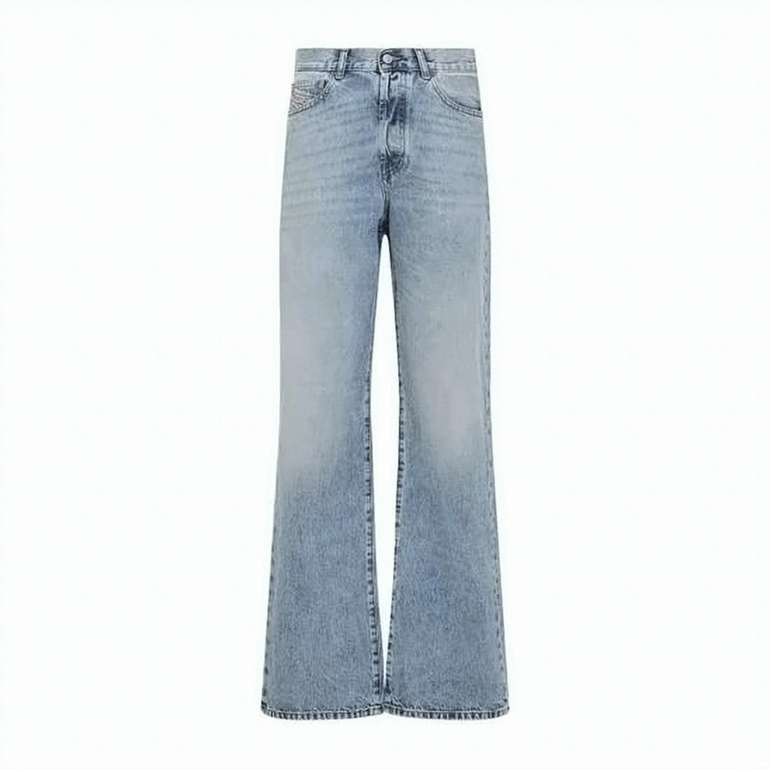 Diesel Light Wash Flared Cotton Denim Pants