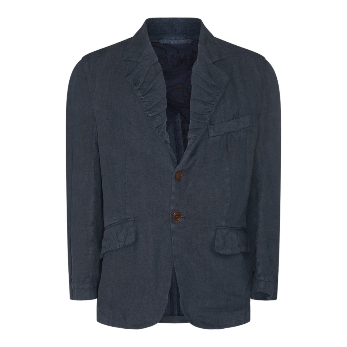 Vivienne Westwood Tailored Jacket With Ruffle Detailing And Flap Pockets