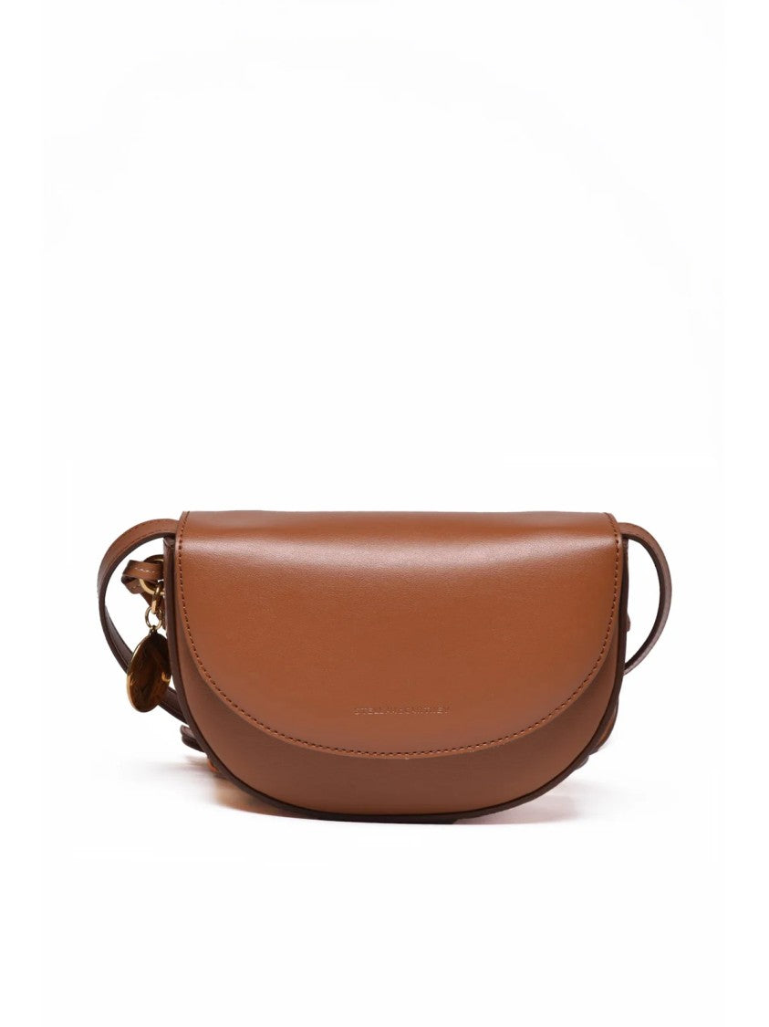 Stella Mccartney Brown Compact Flap Clip Shoulder Bag