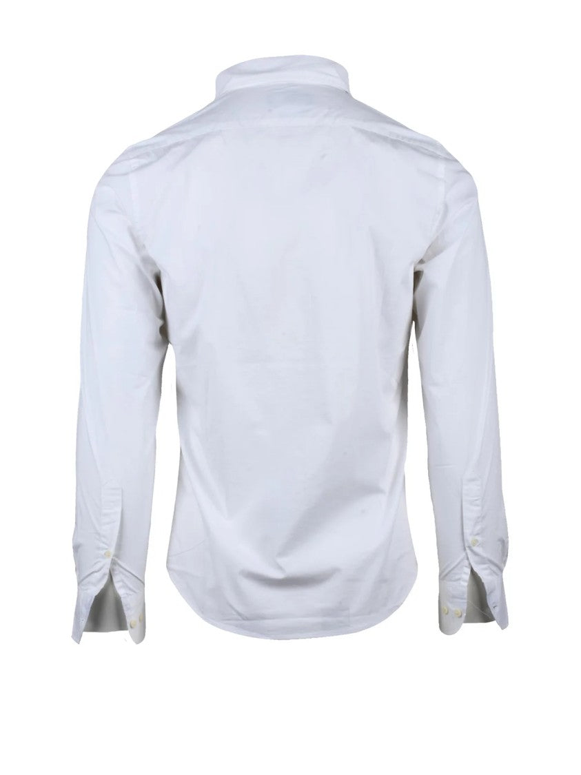 La Martina White Button-Down Stretch Shirt