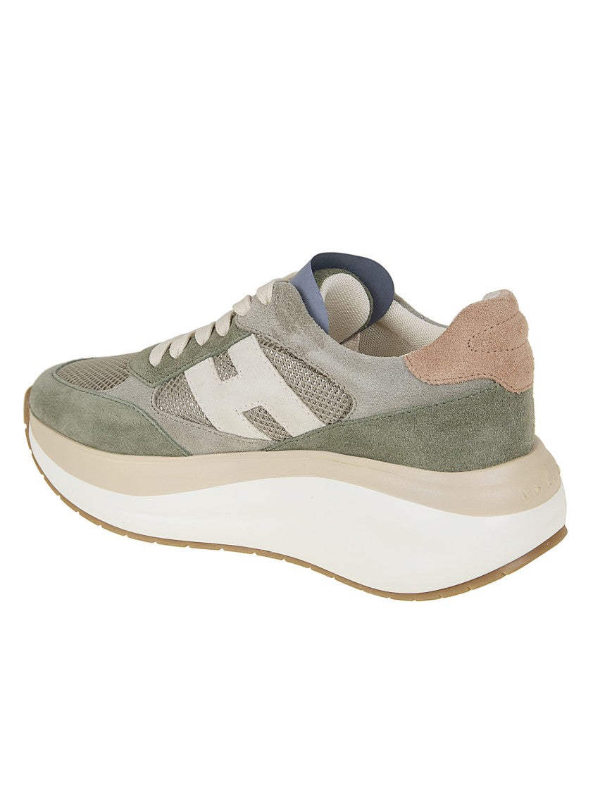 Hogan Calfskin Sneakers With Suede And Mesh Detailing