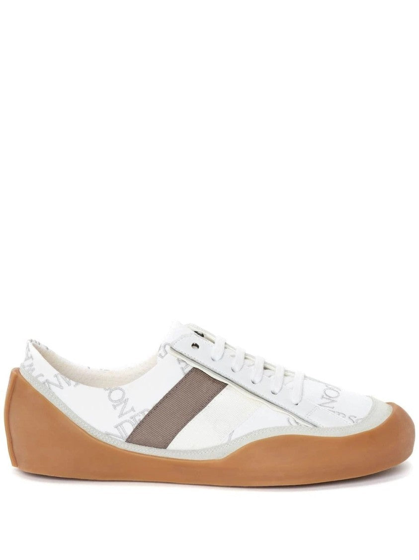 J. W. Anderson White Low-Top Stripe Accent Sneakers