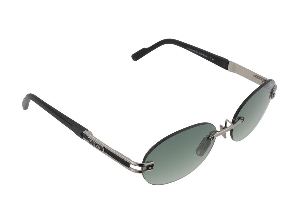 Cazal Silver Metal Frame Rimless Oval Gradient Sunglasses