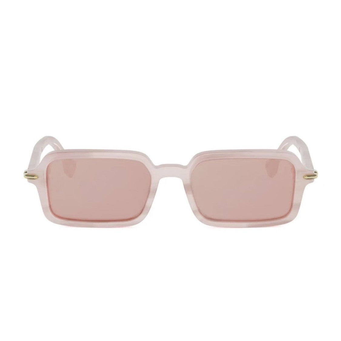 Fendi Pink Selleria Acetate Rectangular Sunglasses