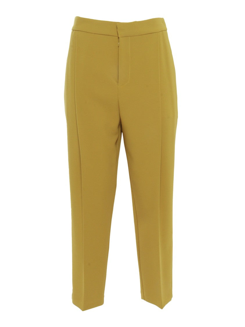 Elisabetta Franchi Tailored Trousers With Smooth Finish And Subtle Crease