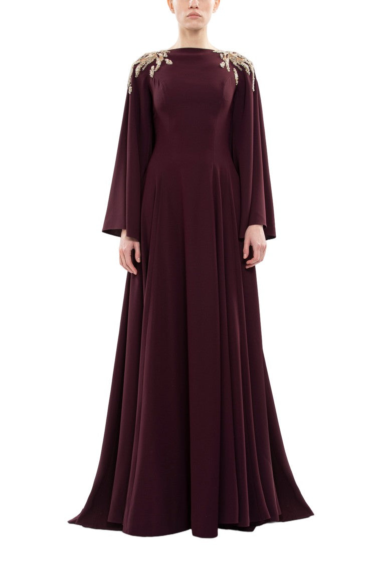 Saiid Kobeisy Embellished Crepe Kaftan