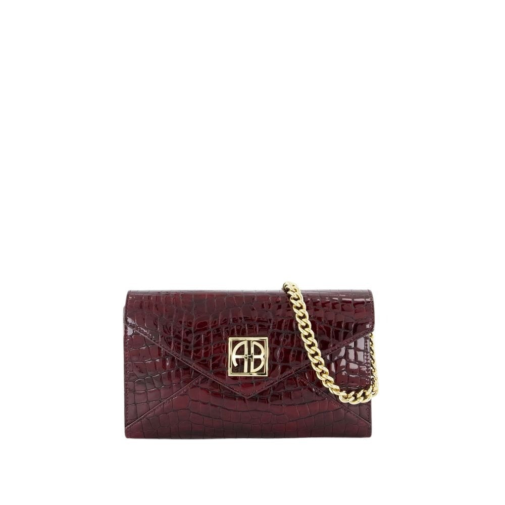 Anine Bing Elly Small Clutch - Leather - Burgundy