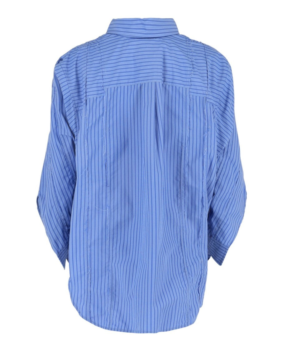 Balenciaga Diy Striped Twisted-Sleeve Shirt
