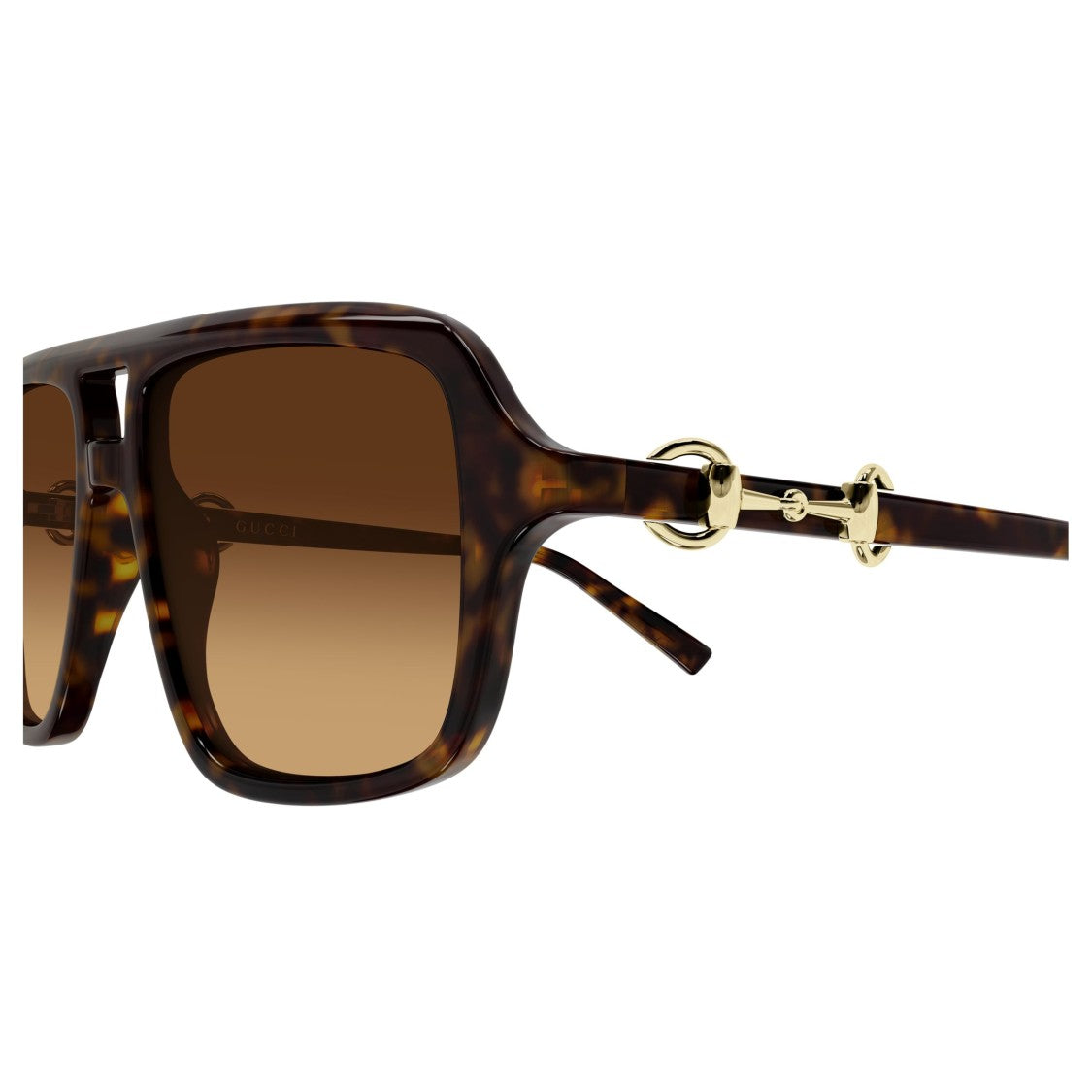 Gucci Oversized Square Tortoiseshell Sunglasses With Gradient Lenses