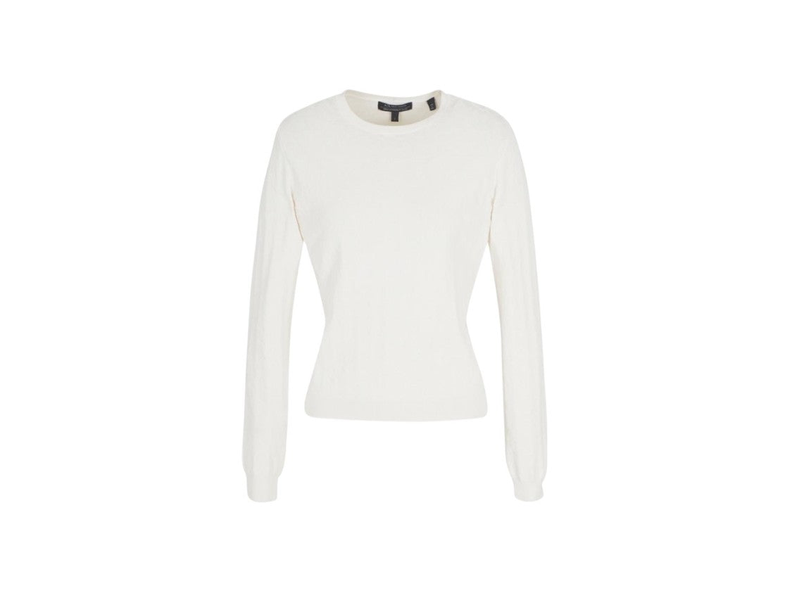 Armani Exchange Cream Knit Sweater