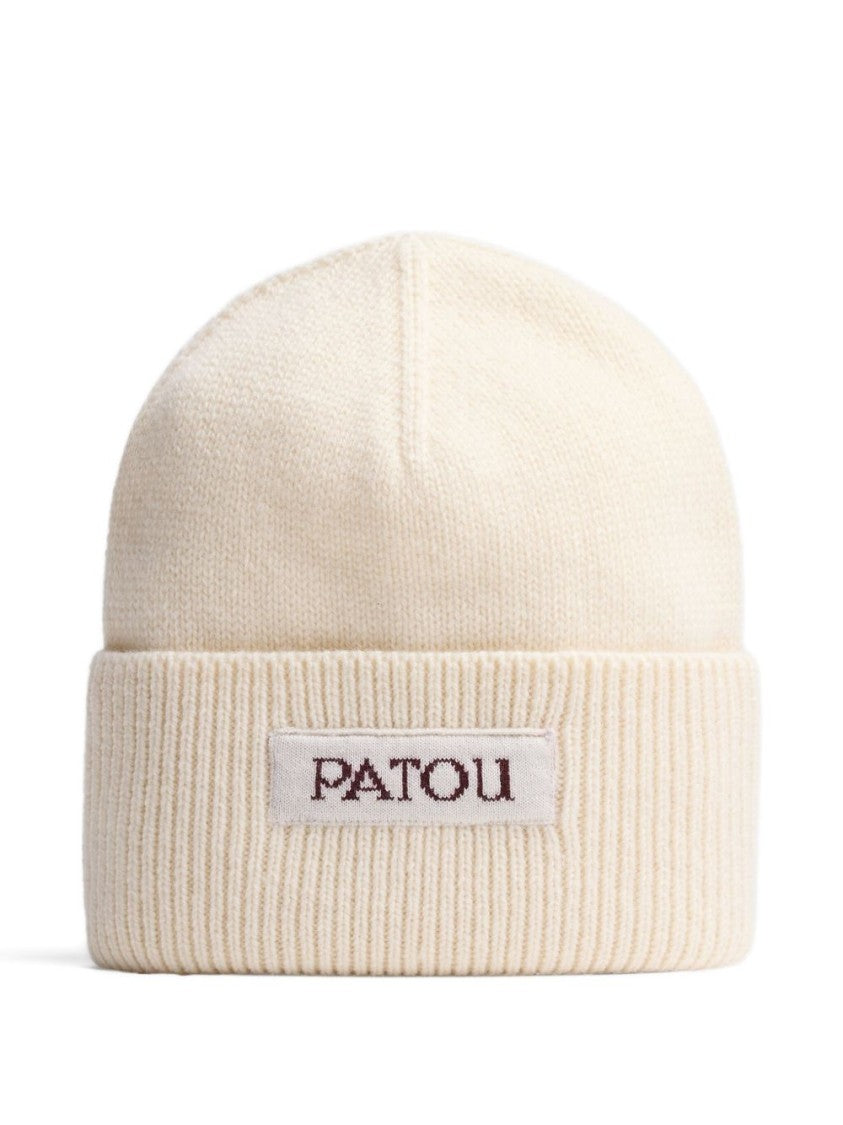 Patou Ribbed Knit Hat With Folded Brim
