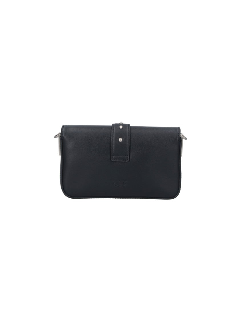 Pinko Black Love Bag Slouchy Leather Bag
