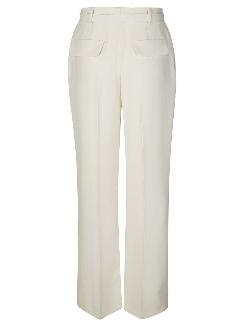 Elisabetta Franchi Tailored White Crepe Pants